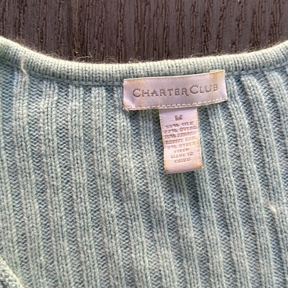 Charter Club Embellished Beaded Sweater & Scarf Set - Picture 4 of 7